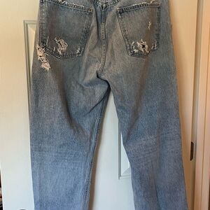Women’s AGOLDE Los Angeles Premium Distressed Blue Jeans